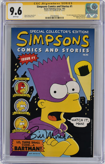 Simpsons Comics and Stories #1 CGC SS 9.6 Bill Morrison