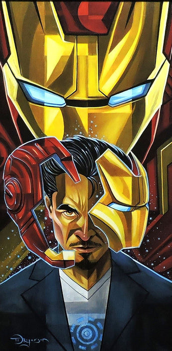 Iron Man Transformation Original Painting by Tim Rogerson