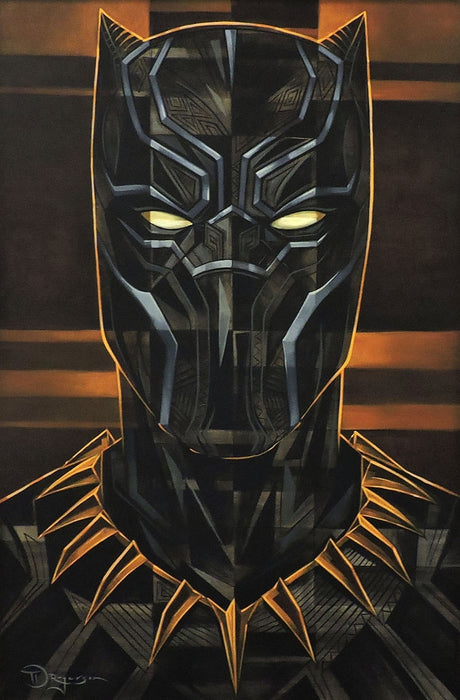 Black Panther Original Painting by Tim Rogerson