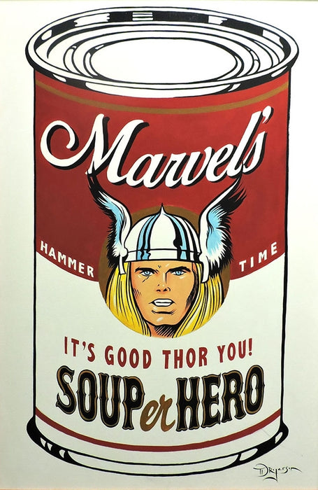 SOUPer Hero - Thor Original Painting by Tim Rogerson