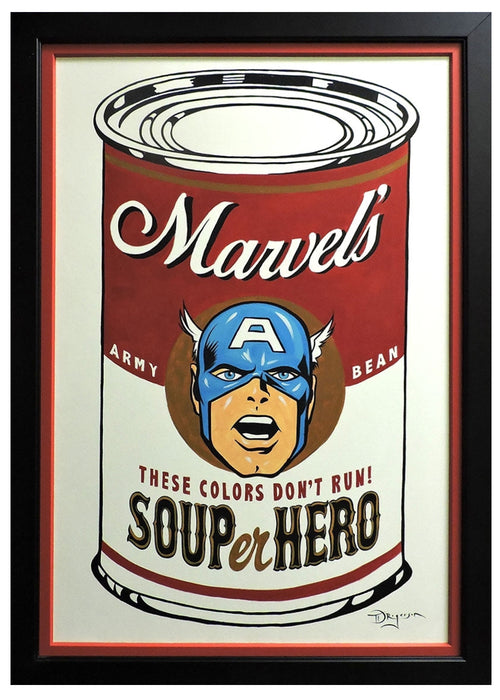 SOUPer Hero - Captain America Original Painting by Tim Rogerson