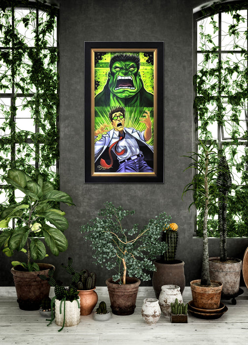 Incredible Hulk Transformation Original Painting by Tim Rogerson