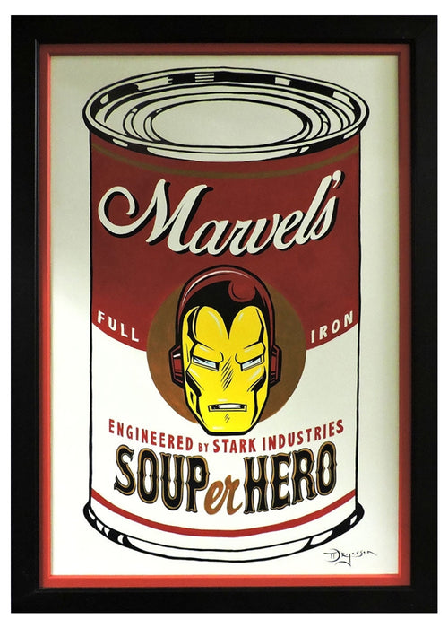 SOUPer Hero - Iron Man Original Painting by Tim Rogerson