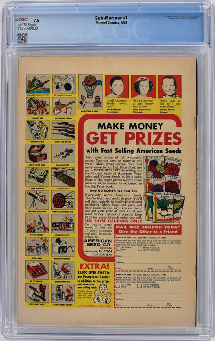 Sub-Mariner #1 CGC 7.5
