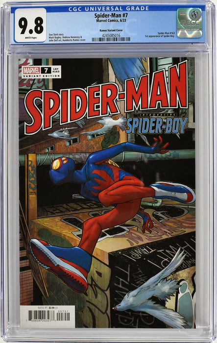 Spider-Man #7 CGC 9.8 Ramos Spoiler Variant - Spiderboy!