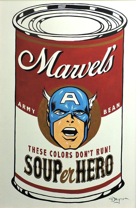 SOUPer Hero - Captain America Original Painting by Tim Rogerson