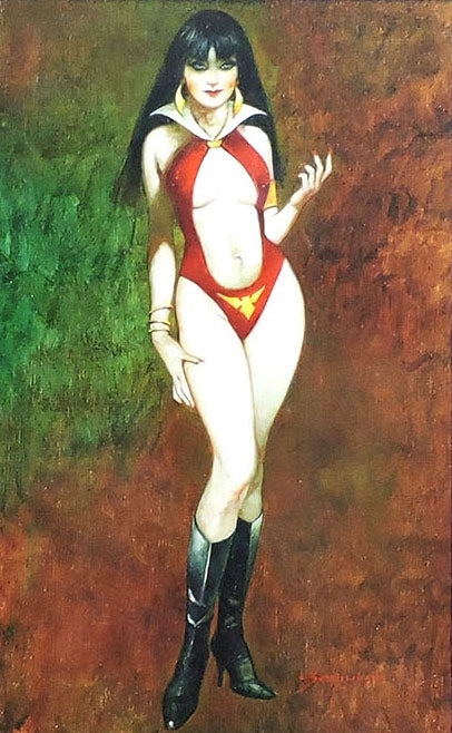 Vampirella Original Painting by Sanjulian