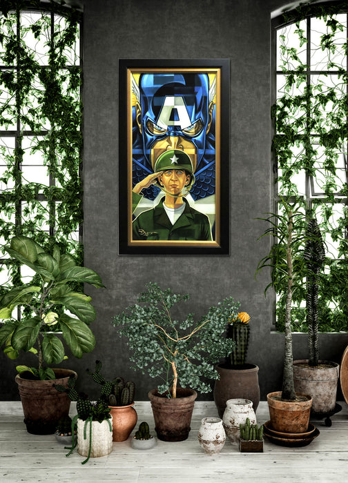 Captain America Transformation Original Painting by Tim Rogerson