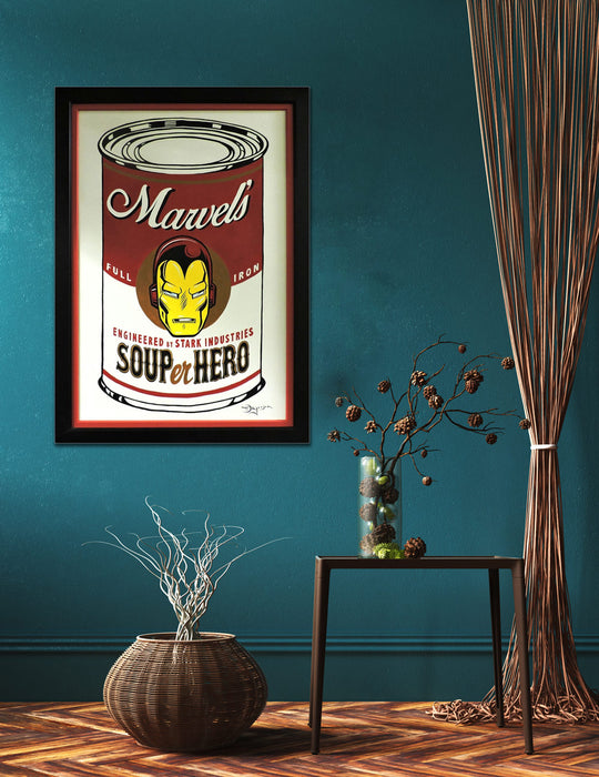 SOUPer Hero - Iron Man Original Painting by Tim Rogerson